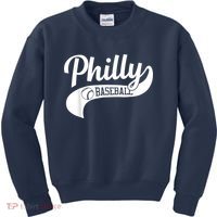 Retro Philadelphia Baseball Vintage Philly Swoosh Kids Sweatshirt thumb 0
