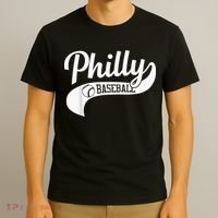 Retro Philadelphia Baseball Vintage Philly Swoosh T-Shirt thumb 3