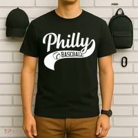 Retro Philadelphia Baseball Vintage Philly Swoosh T-Shirt thumb 6