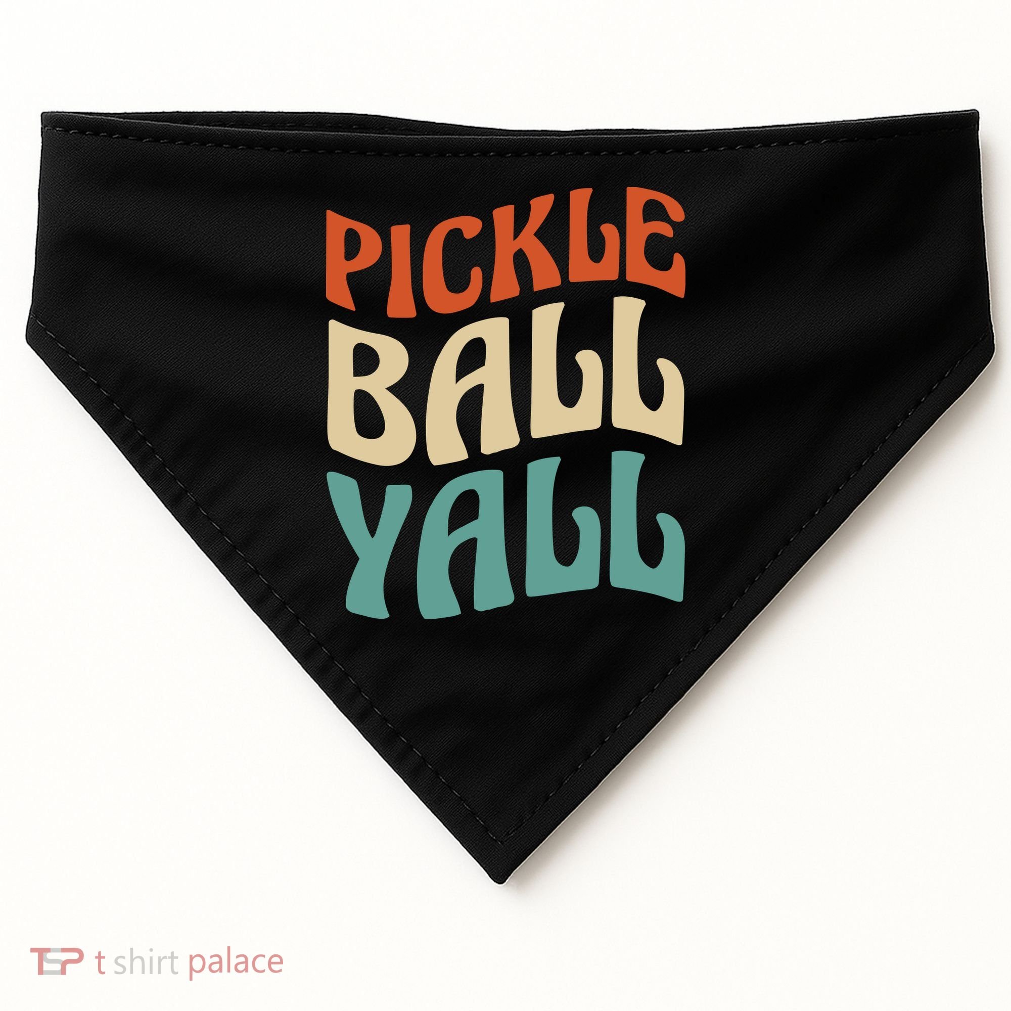 Retro Pickle Ball Yall Paddle For Team Sport USA-Made Doggie Bandana