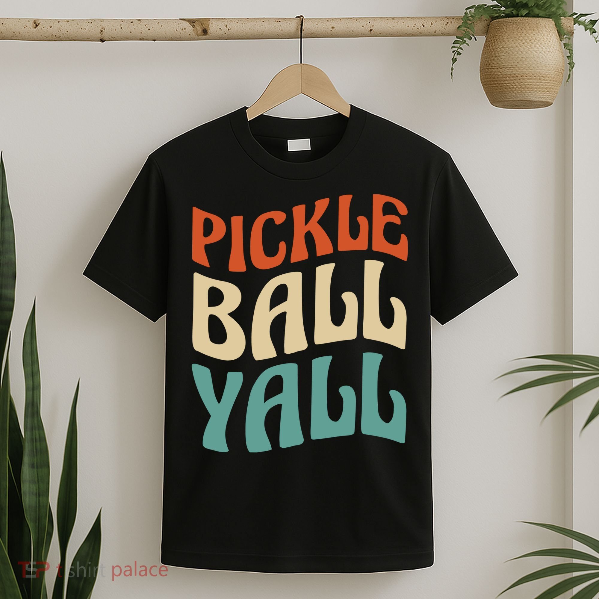 Retro Pickle Ball Yall Paddle For Team Sport T-Shirt