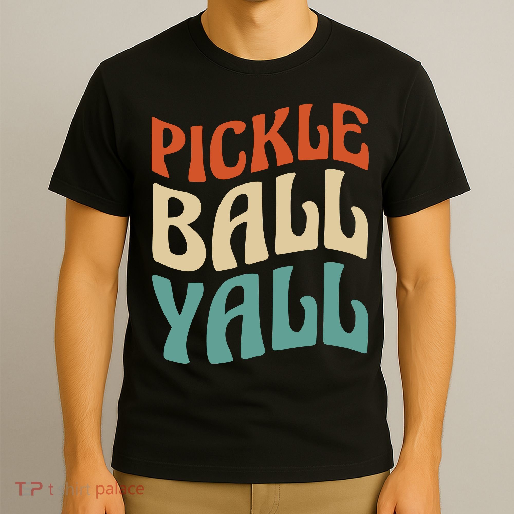 Retro Pickle Ball Yall Paddle For Team Sport T-Shirt