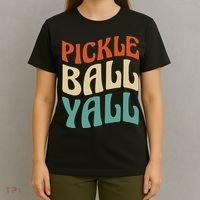 Retro Pickle Ball Yall Paddle For Team Sport T-Shirt thumb 4