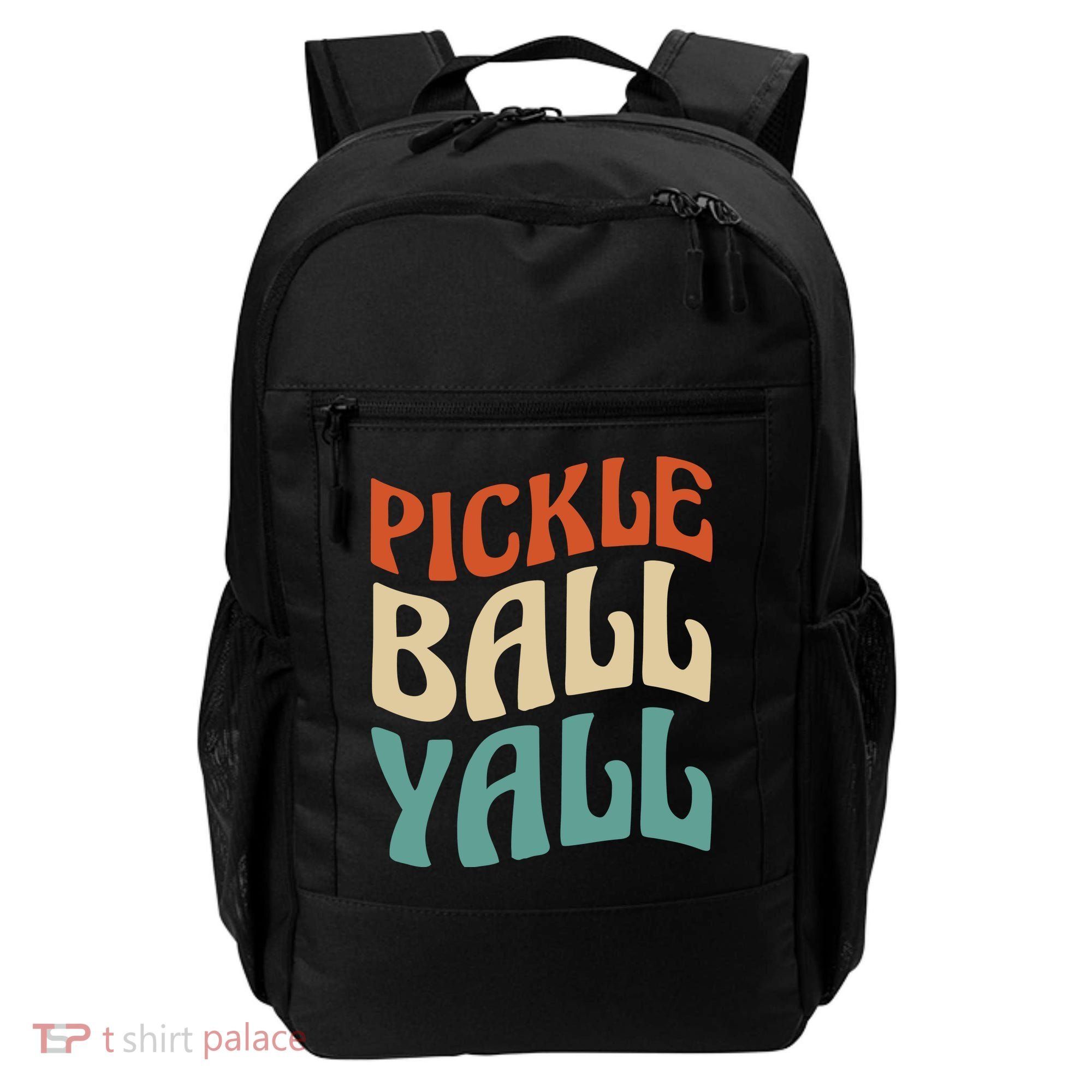 Retro Pickle Ball Yall Paddle For Team Sport Backpack