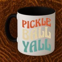 Retro Pickle Ball Yall Paddle For Team Sport Coffee Mug thumb 2