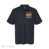 Retro Pickle Ball Yall Paddle For Team Sport Polo thumb 0