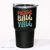 Retro Pickle Ball Yall Paddle For Team Sport Tumbler thumb 0