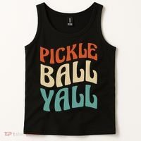 Retro Pickle Ball Yall Paddle For Team Sport Tank Top thumb 2