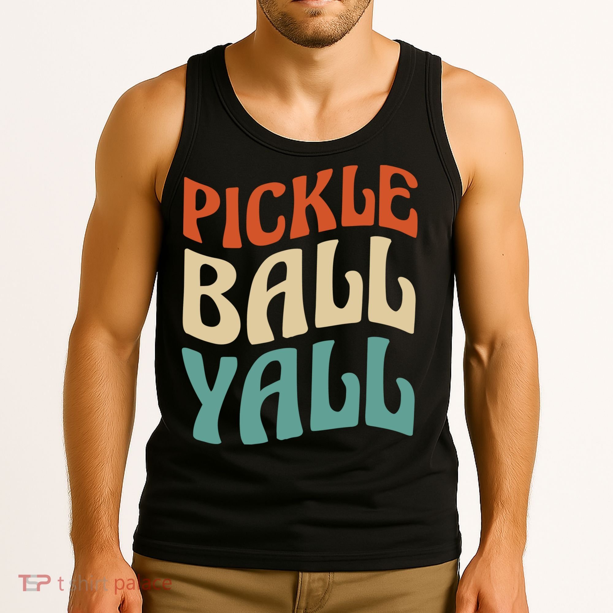 Retro Pickle Ball Yall Paddle For Team Sport Tank Top