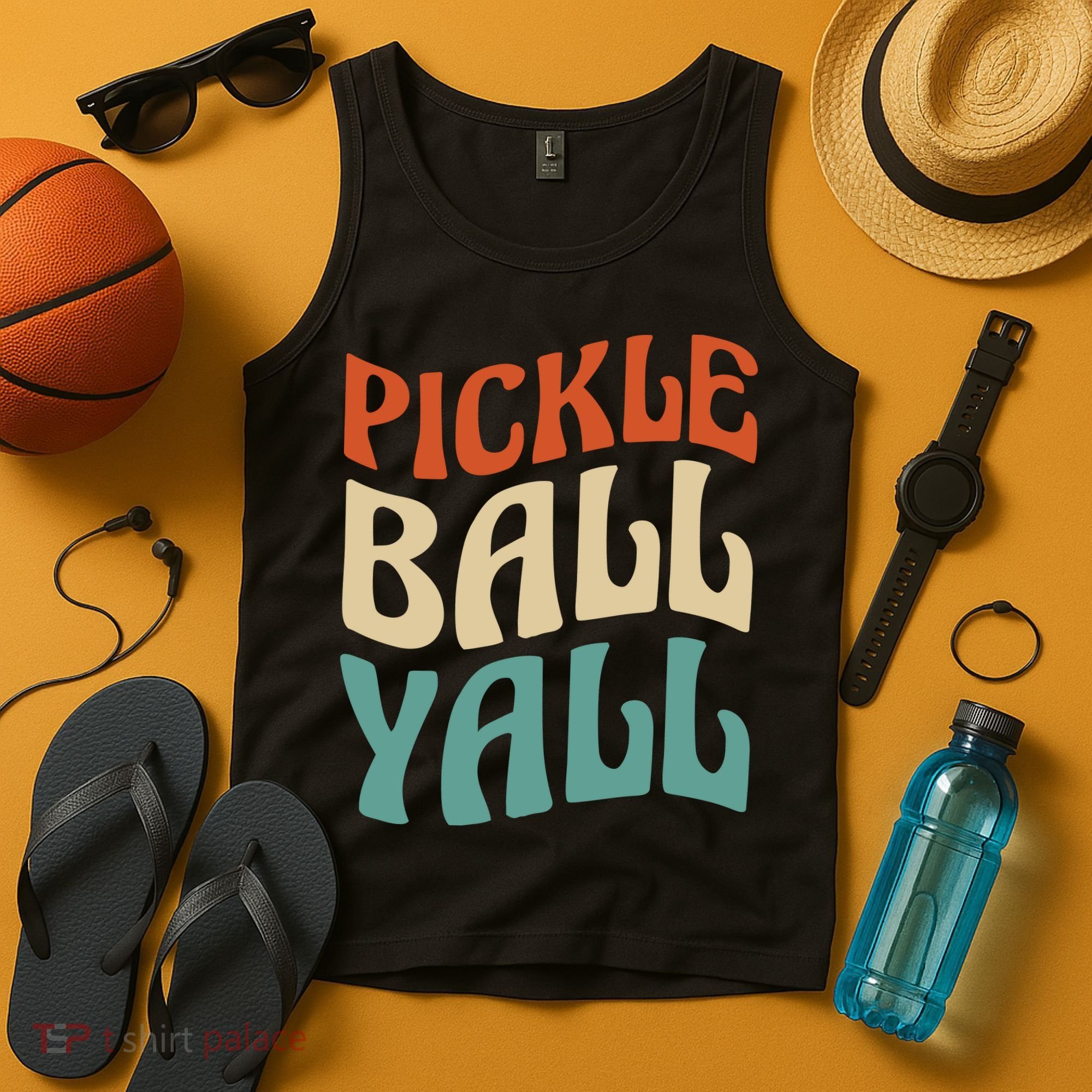 Retro Pickle Ball Yall Paddle For Team Sport Tank Top