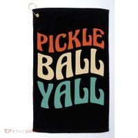 Retro Pickle Ball Yall Paddle For Team Sport Golf Towel thumb 0