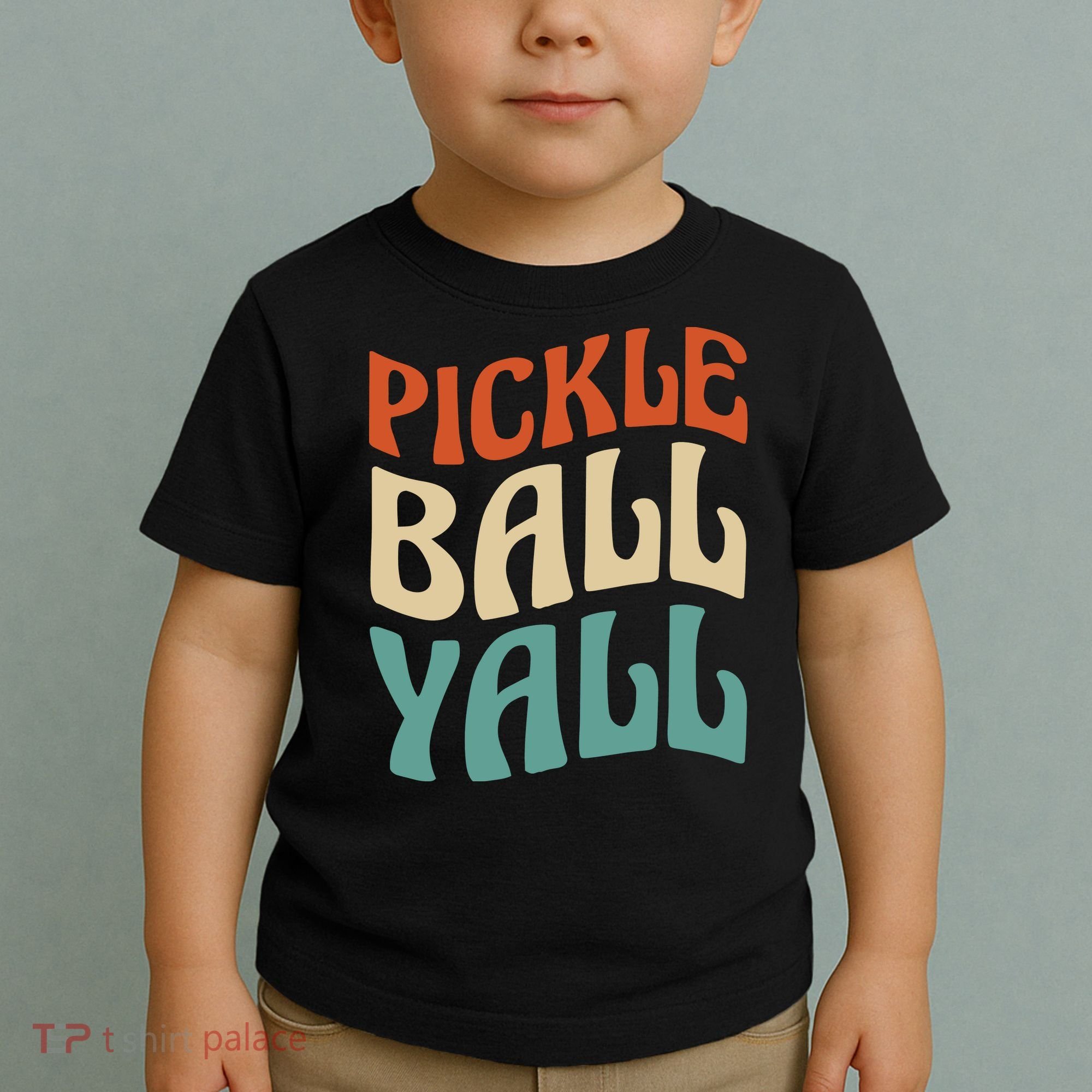 Retro Pickle Ball Yall Paddle For Team Sport Toddler T-Shirt