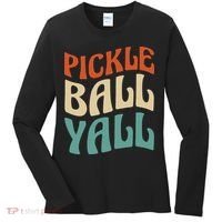 Retro Pickle Ball Yall Paddle For Team Sport Women's Long Sleeve Shirt thumb 0