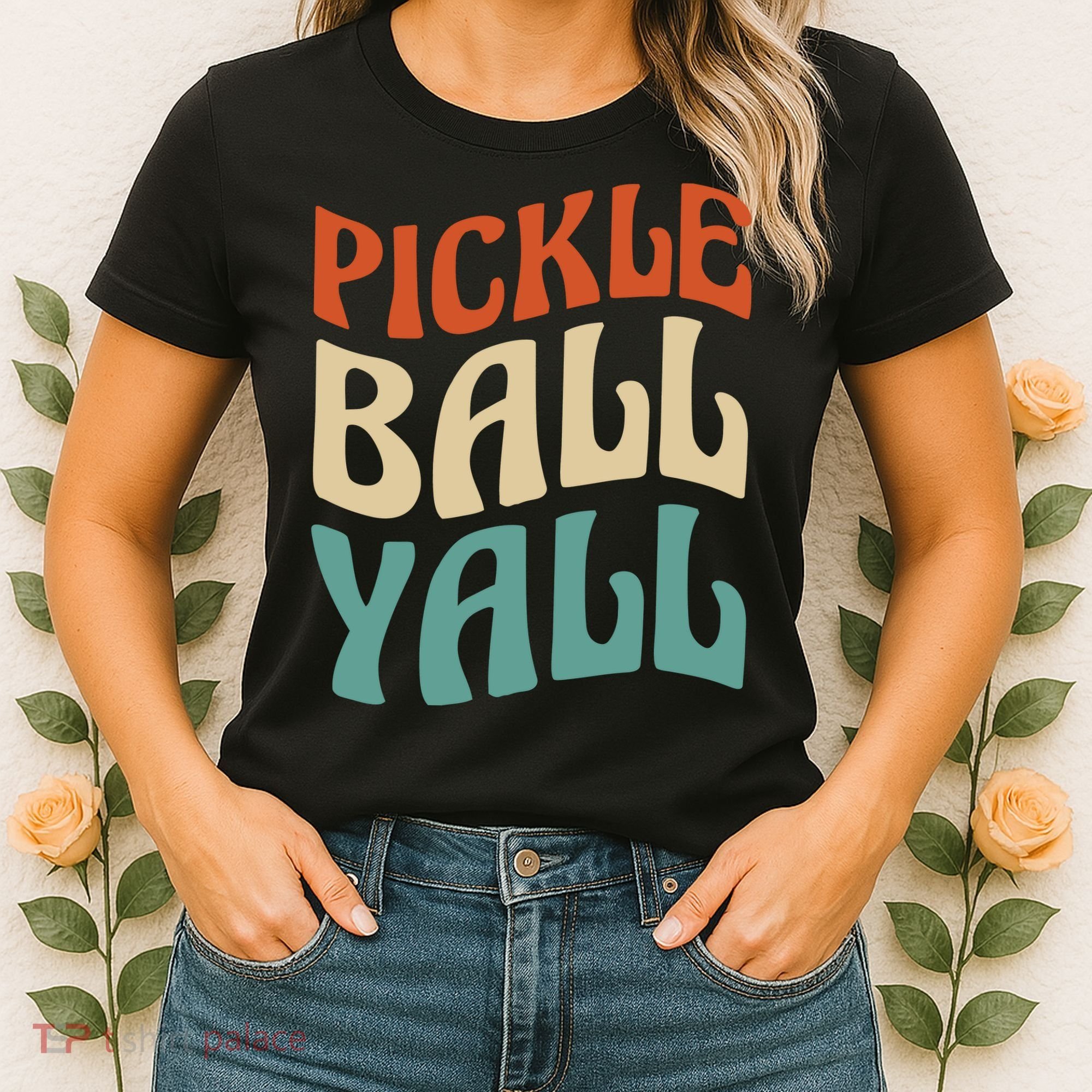 Retro Pickle Ball Yall Paddle For Team Sport Women's T-Shirt