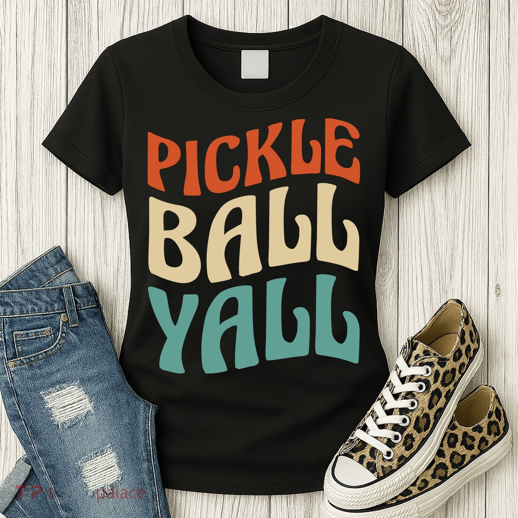 Retro Pickle Ball Yall Paddle For Team Sport Women's T-Shirt
