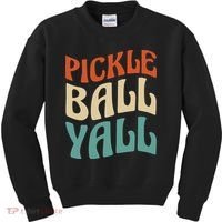 Retro Pickle Ball Yall Paddle For Team Sport Kids Sweatshirt thumb 0