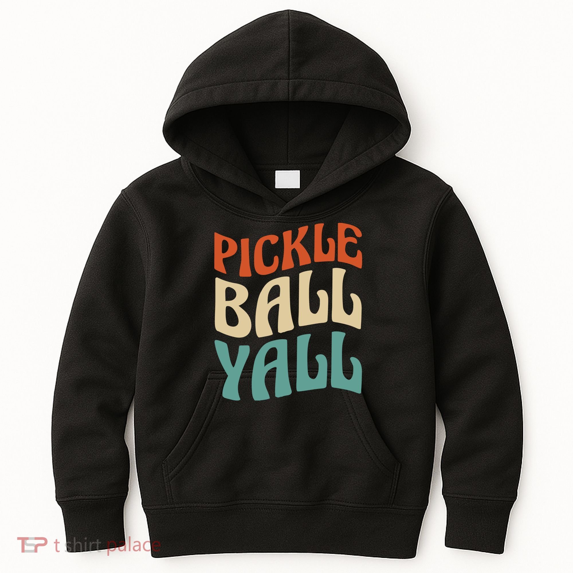 Retro Pickle Ball Yall Paddle For Team Sport Kids Hoodie