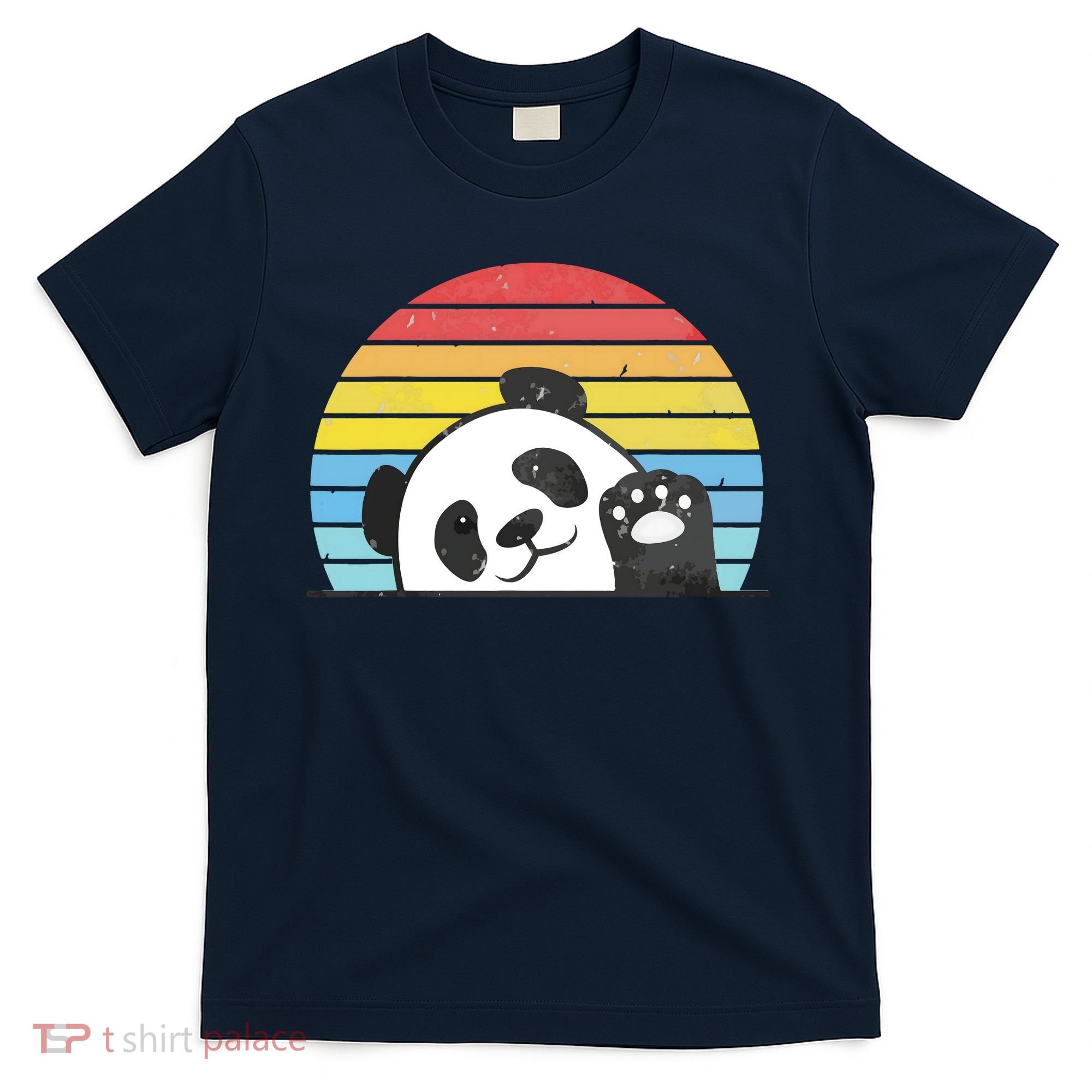 Retro Panda Cute Panda Bear Vintage Zookeeper Zoo Family Fan T-Shirt