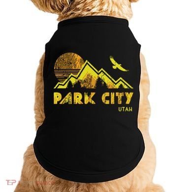 Retro Park City Utah Distressed Home Doggie Tank