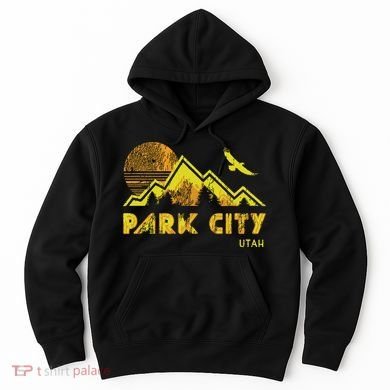 Retro Park City Utah Distressed Home Hoodie