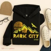 Retro Park City Utah Distressed Home Hoodie thumb 4