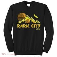 Retro Park City Utah Distressed Home Sweatshirt thumb 0