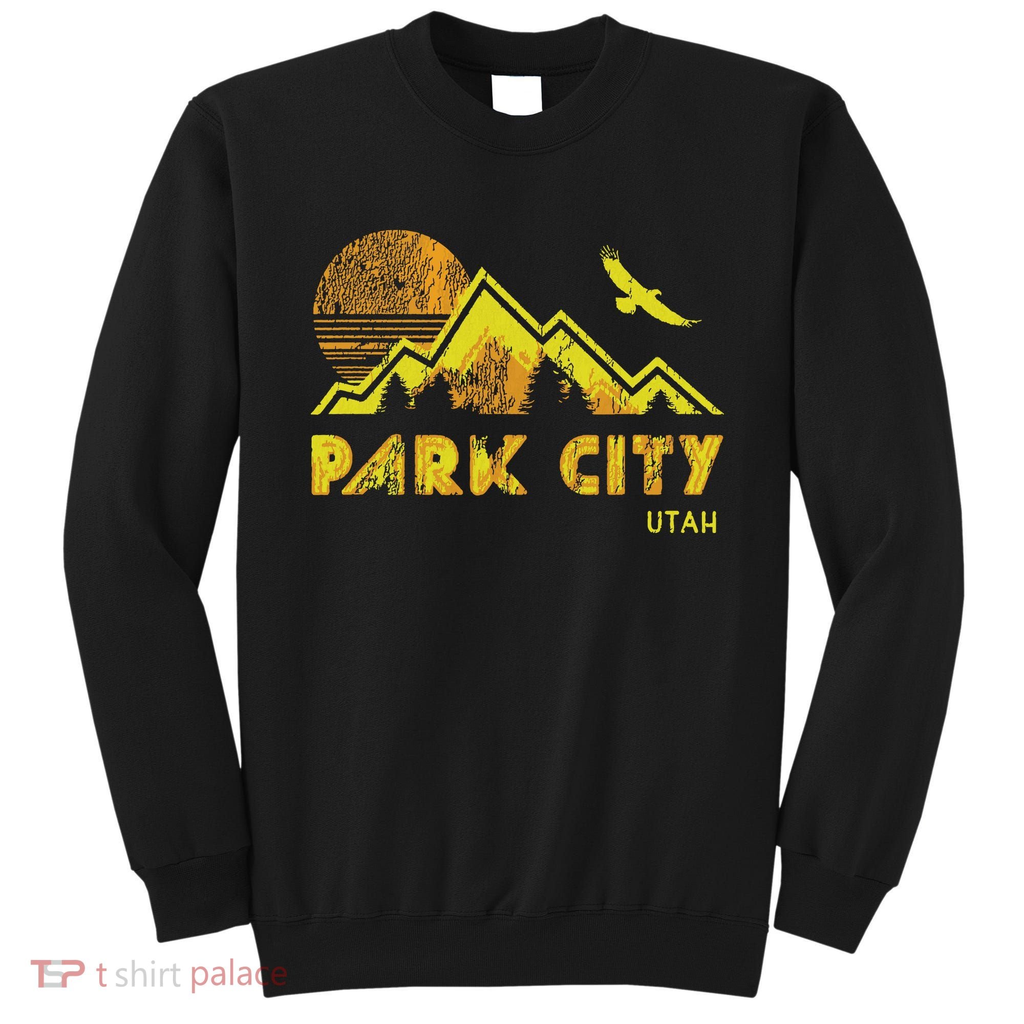 Retro Park City Utah Distressed Home Sweatshirt