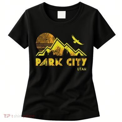 Retro Park City Utah Distressed Home Women's T-Shirt