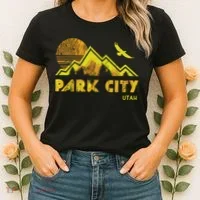 Retro Park City Utah Distressed Home Women's T-Shirt thumb 2