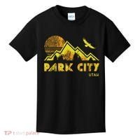 Retro Park City Utah Distressed Home Kids T-Shirt thumb 0