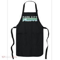 Retro Park City Utah Distressed Skiing Apron thumb 0