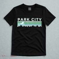 Retro Park City Utah Distressed Skiing T-Shirt thumb 5
