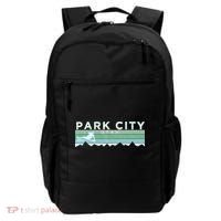 Retro Park City Utah Distressed Skiing Backpack thumb 0