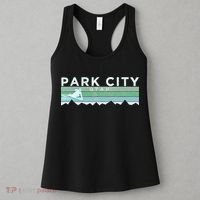 Retro Park City Utah Distressed Skiing Women's Tank Top thumb 3