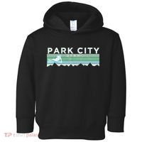 Retro Park City Utah Distressed Skiing Toddler Hoodie thumb 0