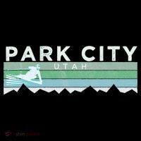 Retro Park City Utah Distressed Skiing Women's T-Shirt thumb 6