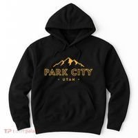 Retro Park City Utah Souvenir Mountain Hiking Hoodie thumb 0
