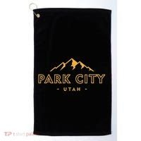Retro Park City Utah Souvenir Mountain Hiking Golf Towel thumb 0
