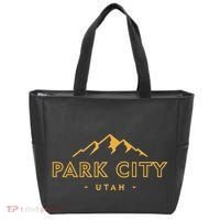 Retro Park City Utah Souvenir Mountain Hiking Tote Bag thumb 0