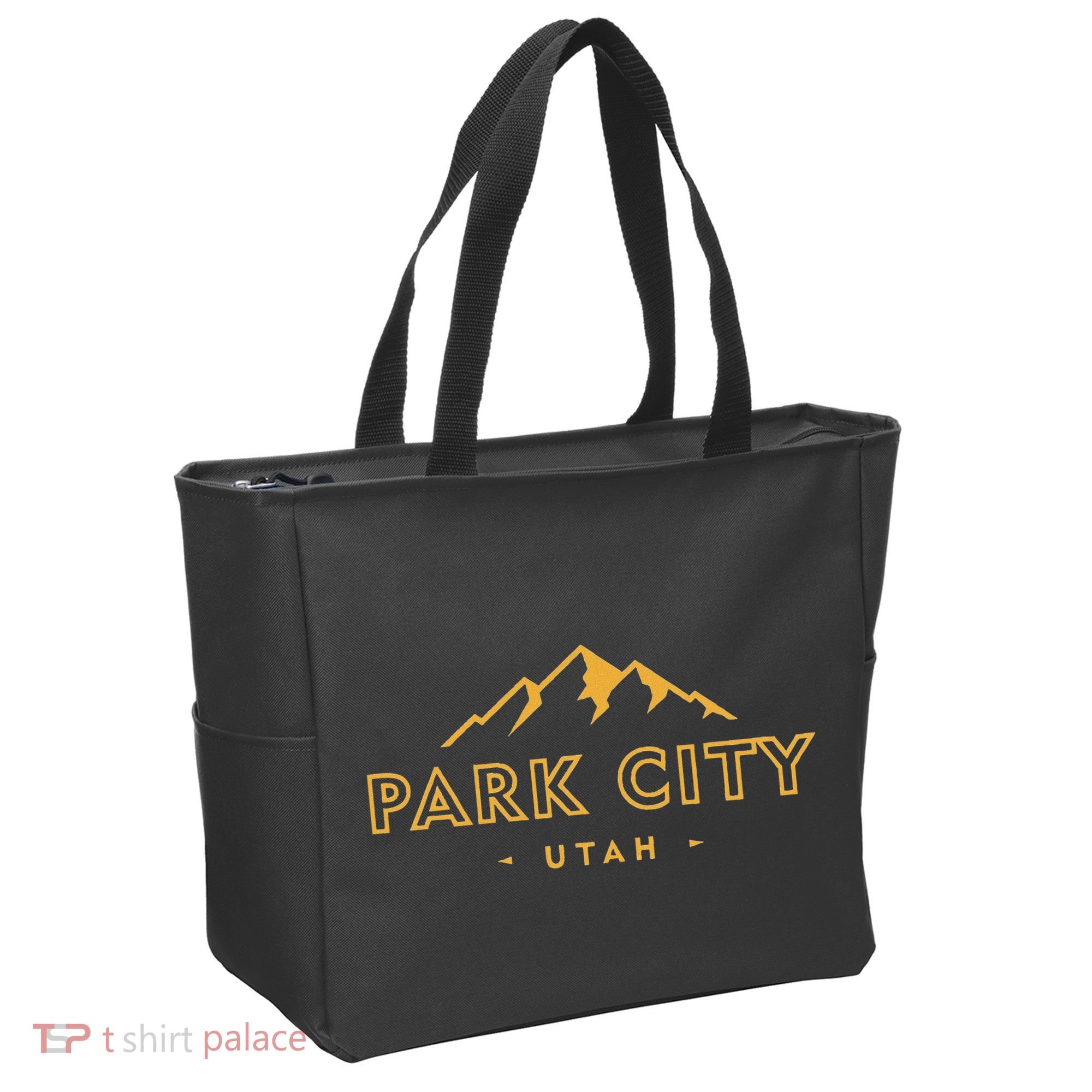 Retro Park City Utah Souvenir Mountain Hiking Tote Bag