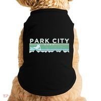 Retro Park City Utah Distressed Skiing Doggie Tank thumb 0