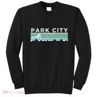 Retro Park City Utah Distressed Skiing Sweatshirt thumb 0