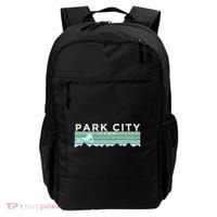 Retro Park City Utah Distressed Skiing Backpack thumb 0