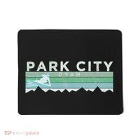 Retro Park City Utah Distressed Skiing Mousepad thumb 0