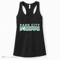 Retro Park City Utah Distressed Skiing Women's Tank Top thumb 0