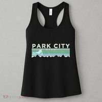 Retro Park City Utah Distressed Skiing Women's Tank Top thumb 3