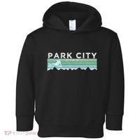 Retro Park City Utah Distressed Skiing Toddler Hoodie thumb 0