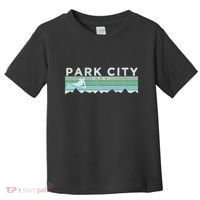 Retro Park City Utah Distressed Skiing Toddler T-Shirt thumb 0