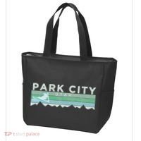 Retro Park City Utah Distressed Skiing Tote Bag thumb 3