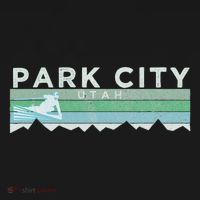 Retro Park City Utah Distressed Skiing Tote Bag thumb 4